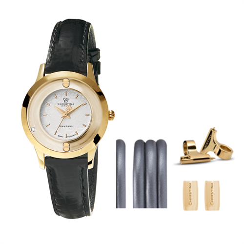 Collect ur 334GWBL  + Gunmetal Watch Cord set - Christina Jewelry & Watches